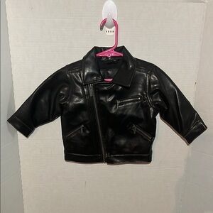 Kenneth Cole Reaction Black Faux Leather Jacket